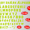 Baby shark alphabet font