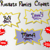 Rugrats family png clipart, birthday party decoration