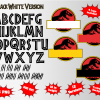 Jurassic Park font alphabet