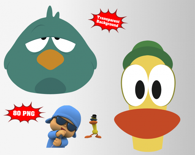 Pocoyo png clipart, birthday party decoration