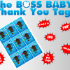 African Boss Baby Thank You Tags png clipart, birthday party decoration