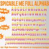 Despicable Me png Alphabet, Numbers and Symbols