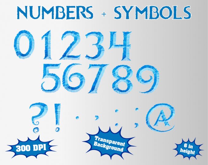 Frozen font alphabet