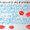 Friends font alphabet