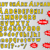 Baby shark alphabet font