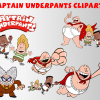 Captain Underpants png clipart, birthday party decoration