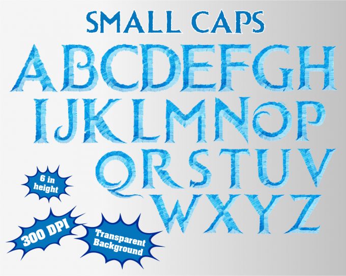 Frozen font alphabet