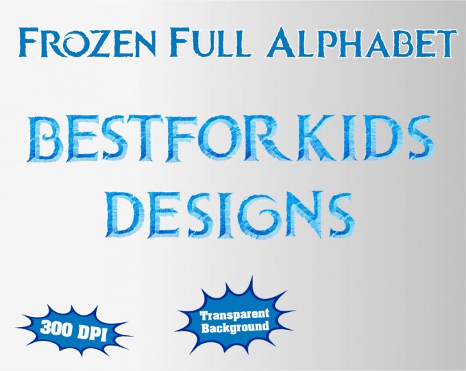 Frozen font alphabet