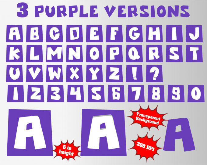 Pocoyo png Alphabet, Numbers and Symbols