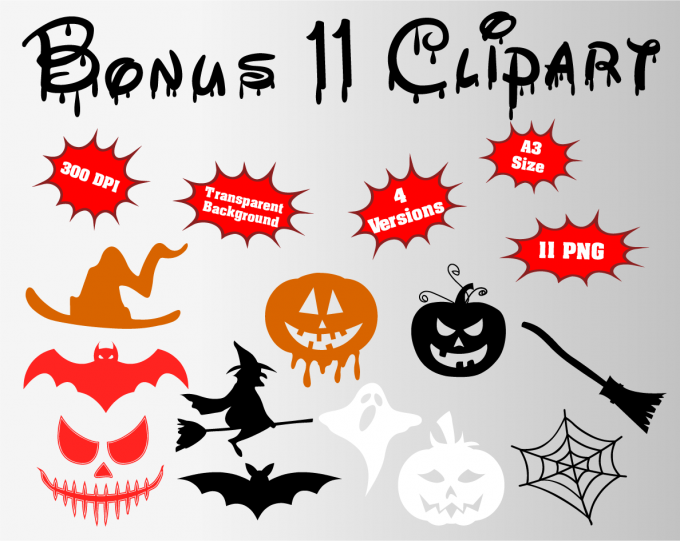 Disney Halloween png Alphabet, Numbers and Symbols