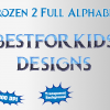 Frozen 2 font alphabet