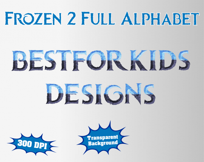 Frozen 2 font alphabet