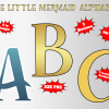 The Little Mermaid png Alphabet, Numbers and Symbols
