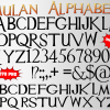 Mulan png Alphabet, Numbers and Symbols