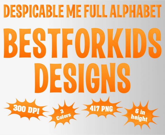 Despicable Me png Alphabet, Numbers and Symbols