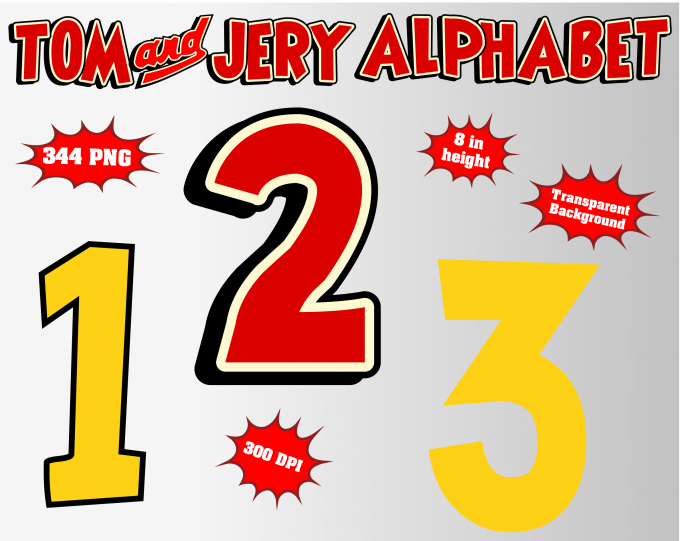 Tom and jerry png Alphabet, Numbers and Symbols