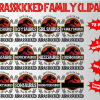 Jurasskicked Family png clipart, birthday party decoration