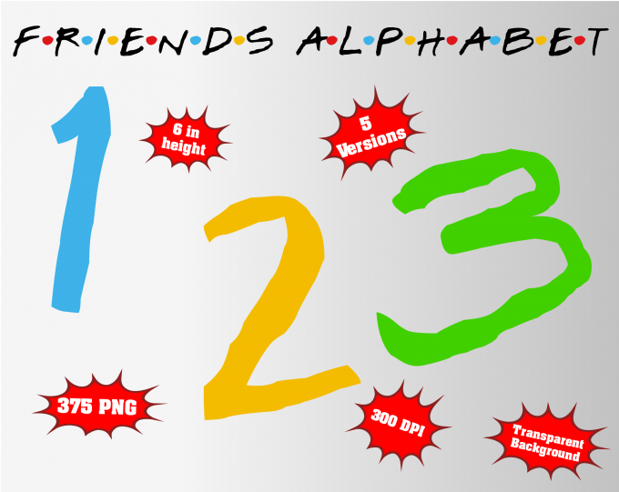 Friends font alphabet
