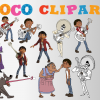 Coco png clipart, birthday party decoration