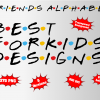 Friends font alphabet
