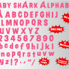 Baby shark alphabet font