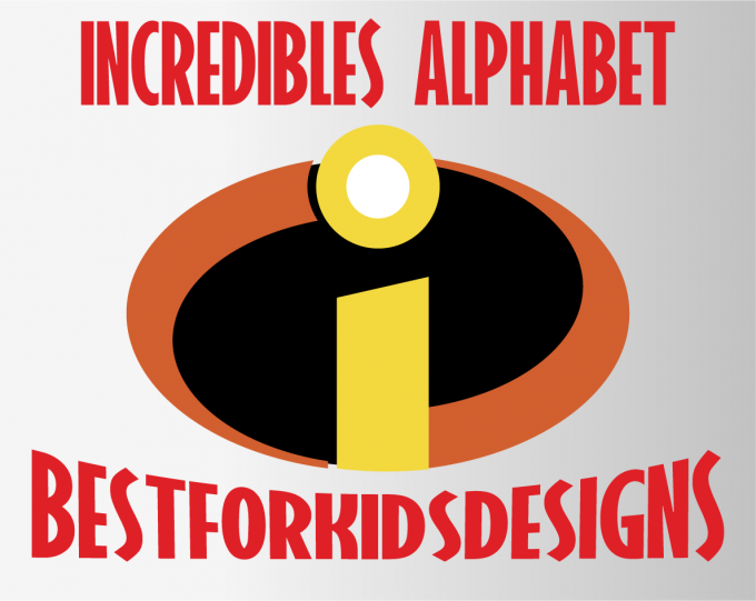 The Incredibles png Alphabet, Numbers and Symbols