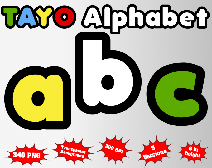 tayo png Alphabet, Numbers and Symbols