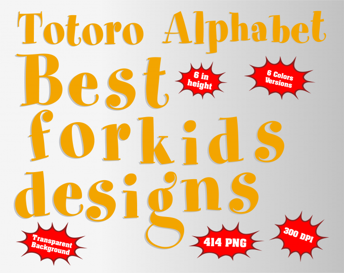 Totoro png Alphabet, Numbers and Symbols