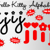 hello kitty font alphabet