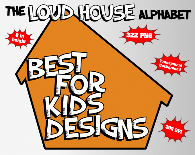 The Loud House png Alphabet, Numbers and Symbols