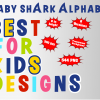 Baby shark alphabet font