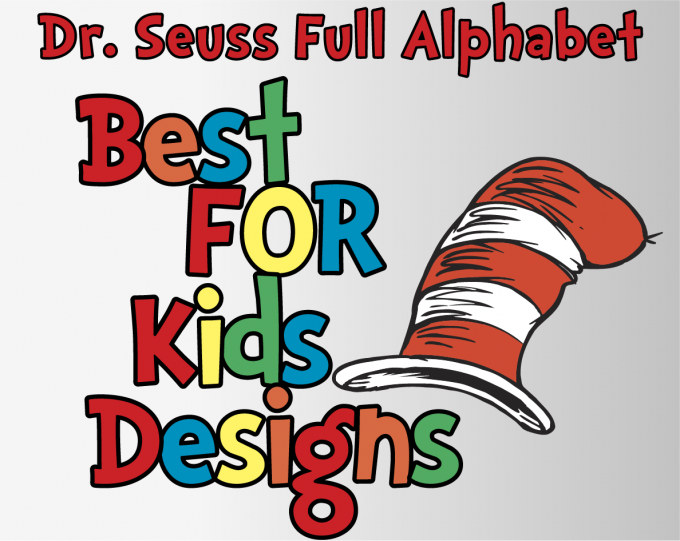 Dr. Seuss font alphabet
