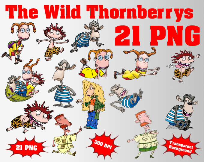 The wild Thornberrys png clipart, birthday party decoration