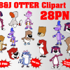 pb&j otter png clipart, birthday party decoration