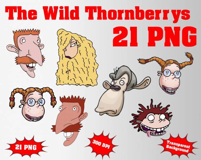 The wild Thornberrys png clipart, birthday party decoration