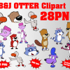 pb&j otter png clipart, birthday party decoration