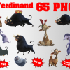 Ferdinand png clipart, birthday party decoration