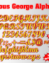 Curious George font alphabet