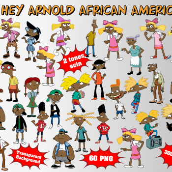 African Hey Arnold png clipart, birthday party decoration