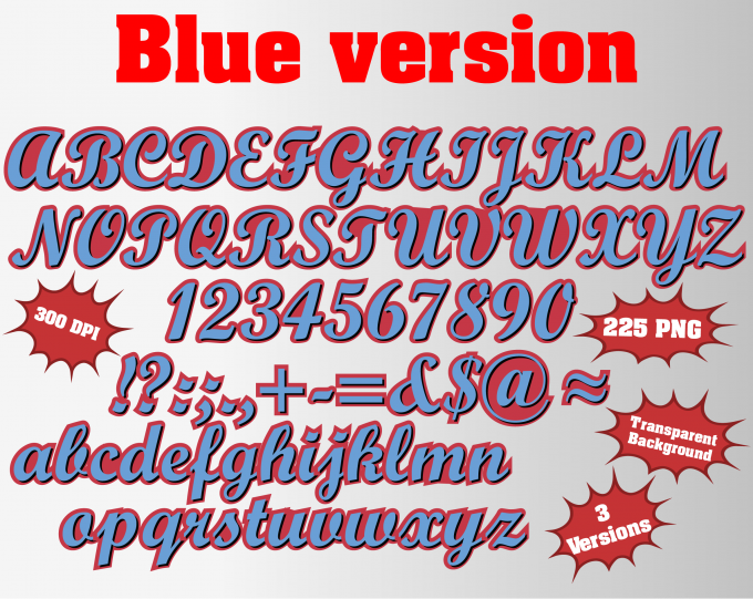 Curious George font alphabet