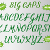 Green Glitter png Alphabet, Numbers and Symbols