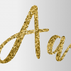 Gold Glitter png Alphabet, Numbers and Symbols