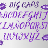 Purple Glitter png Alphabet, Numbers and Symbols