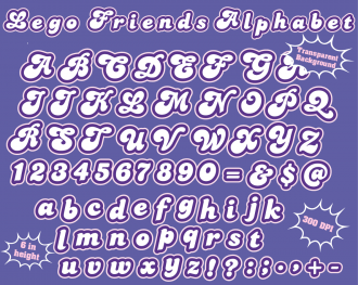 Lego font alphabet