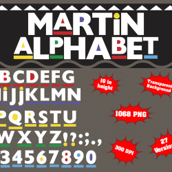 Martin tv show font alphabet