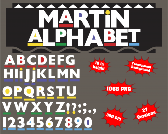 Martin tv show font alphabet