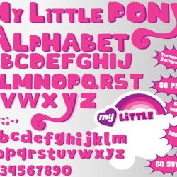 my little pony font alphabet