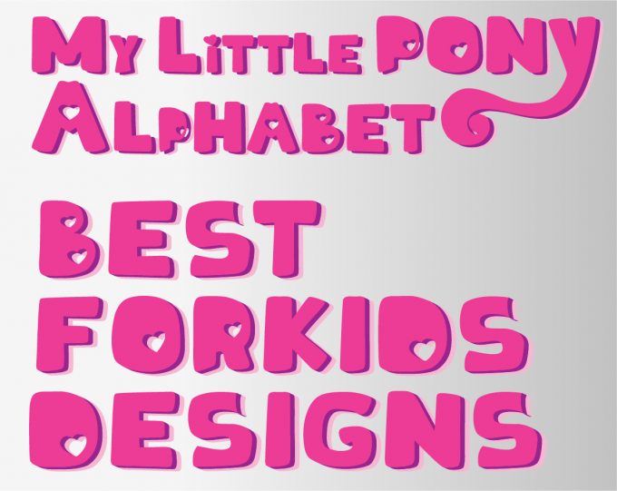 my little pony font alphabet