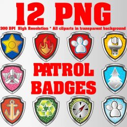 PAW PATROL Badges png clipart