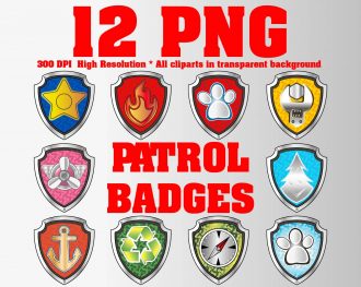 PAW PATROL Badges png clipart